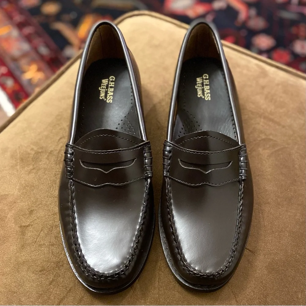 GH Bass Whitney Penny Loafer Dark Brown - Picture 3 of 16